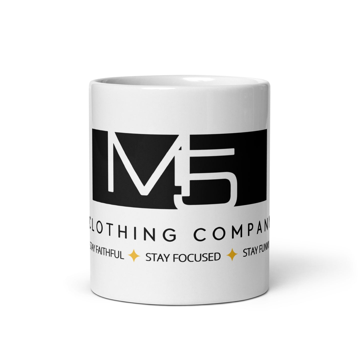 M:5 White glossy mug