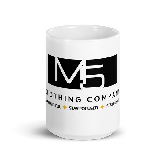 M:5 White glossy mug